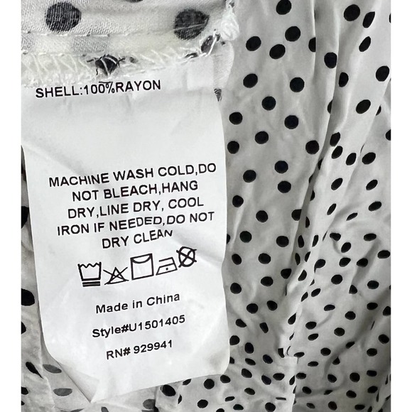 Weekend Suzanne Betro Size XL Womens top Black White Short Sleeve Boho Floral - Picture 7 of 7